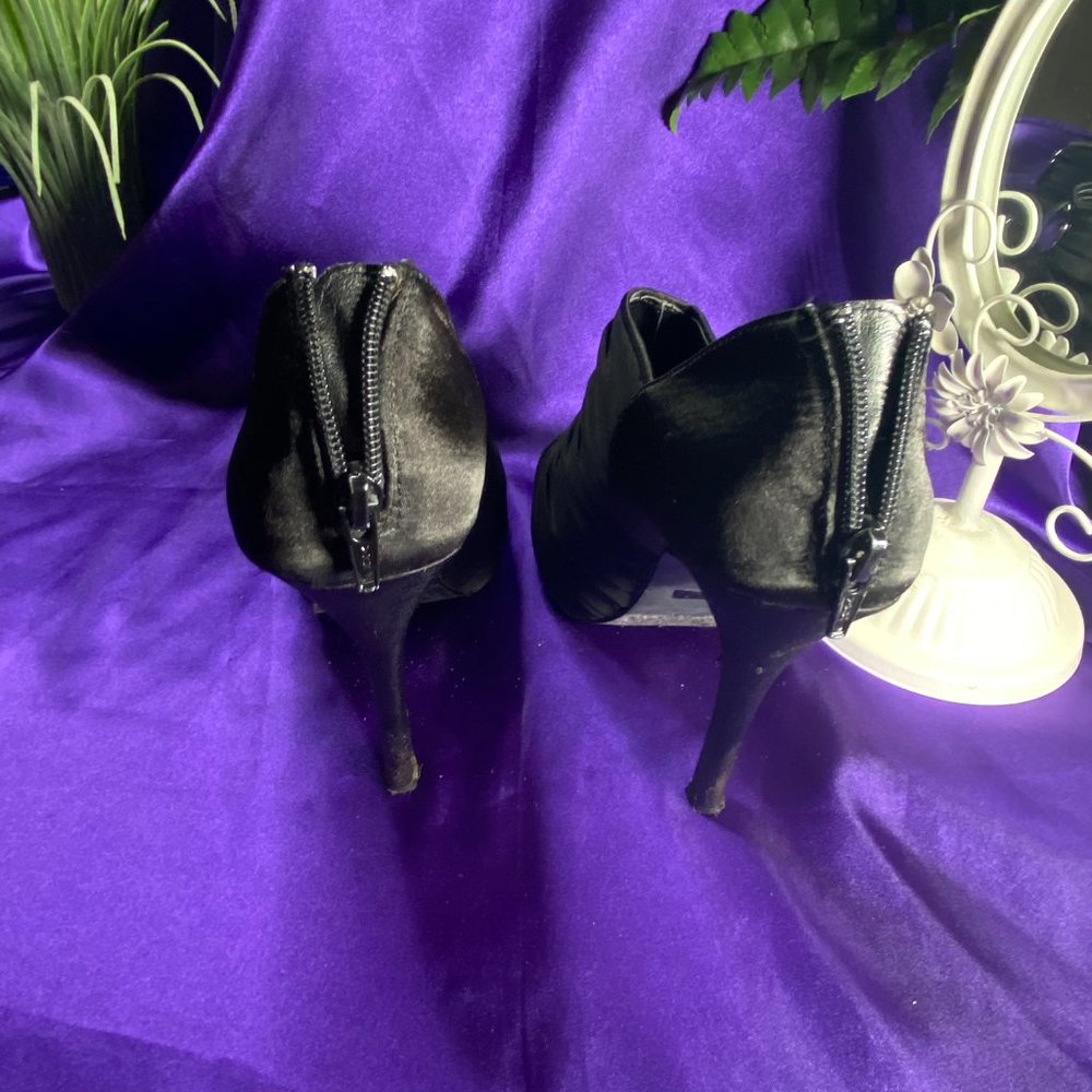 📌Joey Open Toe Black High Heel Pumps - Picture 5 of 14